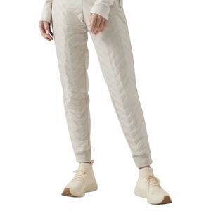 Athleta Solstice Jogger Pants Quilted Abalone Beige Size 10 NWOT NWD